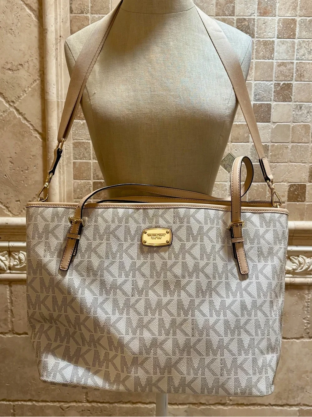 Michael Kors Jet Set monogram large baby diaper bag